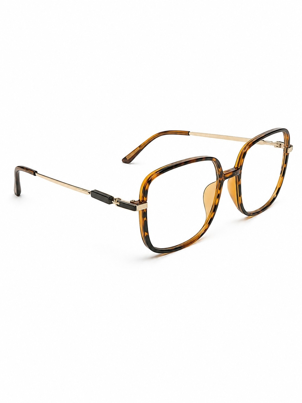 +1.0 Tortoiseshell Square Frame Glasses